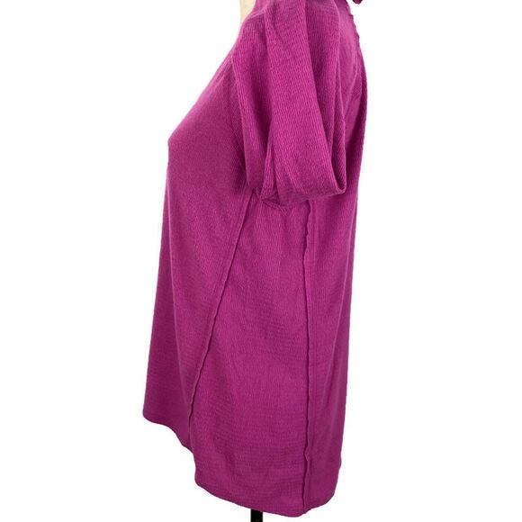 WILDFOX Haley Brushed Sweater Long Sleeve V-Neck Elderberry Womens Size Sm - Picture 2 of 10